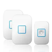 A88 Wireless Waterproof Doorbell LED Light 300M Remote 1 Button 2 Receiver Calling Bell