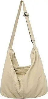 [CUCUFA] Women's Shoulder Bag, Large Casual Tote Crossbody Bag, Canvas Bag White, Canvas Tote Bag