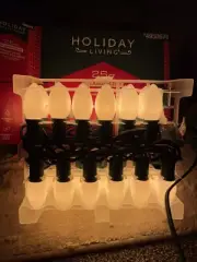 Party Lights 25 Ceramic C9 White - Holiday Living Party Lite Incandescent