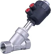 Compatible for DN， Series High Temperature and Corrosion Resistant Steam Pneumatic Valve Y Type Internal Thread Angle Seat Valve.(DN32 Plastic Head)