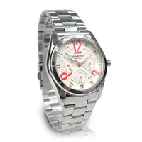 在飛比找PChome24h購物優惠-Arseprince 方刻晶鑽時尚三眼中性錶-白紅
