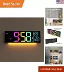 Digital Wall Clock Large Display, 16.2" Digital Wall Clock with RGB Color Cha...