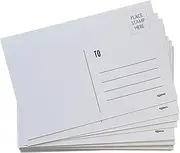 Reskid Blank Postcards for Mailing. 100 White 4x6 Blank Post Cards, Blank Mailable Postcards Set. 14pt Postcard Paper Cardstock, Bulk Post Card Pack.