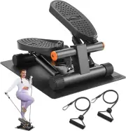 NEW Niceday Mini Stair Stepper Exercise with Resistance Bands LCD Display & Mat