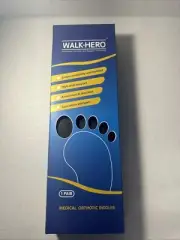Walk Hero Plantar Fasciitis Feet Insoles High Arch Orthotics Mens Size 9-9.5