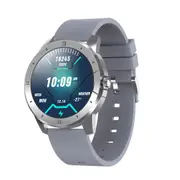 1.3 Inch Ips Colour Screen Ip68 Waterproof Smart Watch Support Bluetooth Call / Sleep Monitoring / Heart Rate Monitoring - Silicone Strap Silver