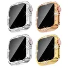 For Apple Watch Series 10 9 8 7 6 5 4 3 Diamond Plating Screen Protector Case