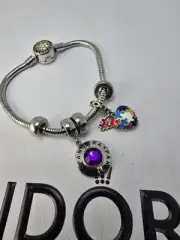 Pandora Bracelet W/ Autism & Pandora Charms Included;6.7" Bracelet