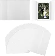 50pcs Pre-Folded Vellum Jackets, 18*13cm Translucent Envelopes Vellum Wrap Jackets Vellum Paper Jackets for Wedding Invitation Greeting Cards Baby Shower Bridal Shower Birthday Party Postcards Photos