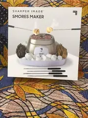 SHARPER IMAGE NEW Flameless Marshmallow S’mores Maker w/4 Forks. Slope Side Fun
