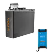 VoltX 12V 100Ah Slim Lithium Battery with 30A AC Charger