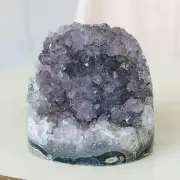 209g Natural Amethyst geode quartz cluster crystal specimen Healing D83