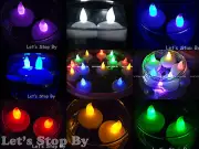 12 Floating waterproof LED tealight Flameless Candle Battery operated tea lights