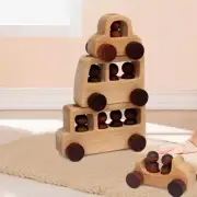 Cartoon Car Shape Construction Bricks Stack Blocks Small Education Colorful Toy