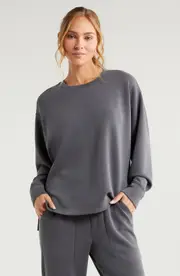 Zella Ultrasoft Scuba Knit Tunic in Grey Forged at Nordstrom, Size Small