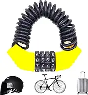 [Generic] Helmets Locks for Motorcycles | Cable Lock Lightweight Lock | 4-Digital Safety Code, Adjustable Wheel Lock, Cable Locks for Motorcycle