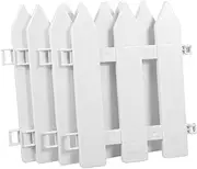 MERRYHAPY Vinyl Fence Panel 4pcs Garden Edging Fences Plastic Lawn Decorative Flowerbed Safety