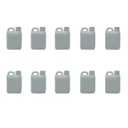 10x 1L Natural Bottle HDPE + TE Cap Jerry Can - Empty Plastic Chemical Food