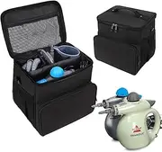 Storage bag Compatible with Bissell SteamShot Hard Surface Steam Cleaner 39N7V/39N7A,Adjustable Compartments Steam Cleaner Storage Bag,Carrying Case with Pockets for Accessories(Bag Only)