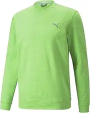 [PUMA] GOLF Men's Cloudspun Crewneck, Greenery Heather, Small, Greenery Heather, Small