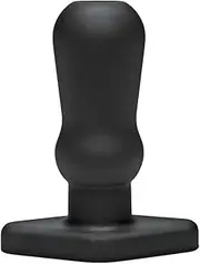 Doc Johnson Titanmen - Open Up - 4.5 Inch Hollow Tunnel Anal Plug with 5.35 Inch Girth - Flared Safety Base - Matte Finish - Butt Plug - Black
