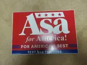 Asa Hutchinson Placard Rare Presidential Candidate 2024 19" X 13" Official