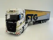 WSI truck models,SCANIA S HIGHLINE 4X2 +CURTAIN SIDE TRAILER, FTG