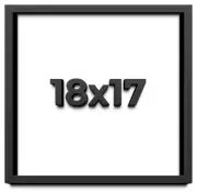 18x17 Shadow Box Frame Black | 2 Inches Deep Real Wood Contemporary Shadowbox Di