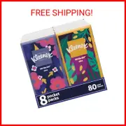 Kleenex On-The-Go Facial Tissues, 8 On-The-Go Packs, 10 per Box, 80ct, 3-Ply Tis