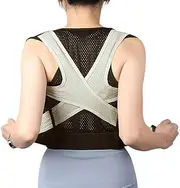 Invisible Posture Corrector Back Brace Men Women Spine Lumbar Support Therapy Corset Vest Adult Kids Humpback Correction Belt Improves Posture For Shoulder, Neck, Clavicle (Black, M)