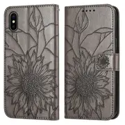 For iphone x xs Wallet Case,3 Credit Card Slot ID Card Holder,PU Leather Flip Case - Rose Red
