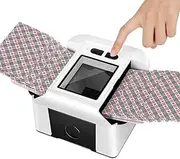 Electric Card Shuffler for 1-2 Decks, Rechargeable Automatic Card Shuffler with AUTO/Manual Mode, Portable Card Shuffler with 2000mAh Battery for Various Card Sizes (White)