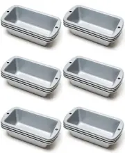 Wilton 3-Piece Recipe Right Non-Stick Mini Loaf Pan Set, 5 ¾" x 3" (6-Pack)