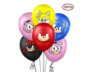 35Pcs Latex Balloon Sonic The Hedgehog Party Set Party Supplies Kids Birthday Decoration