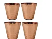 4 Small Copper Shot Glass Home Decor Eid Christmas Gifts Barware Vodka Tequila