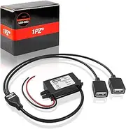 1PZ USB-H32 Auto Vehicle Direct Wire Charger 12V 24V to 5V Dual USB Charging Cable Car Hard Wired Step Down Converter Power Supply for Dash Camera Car DVR GPS (8-52V Wide Range Input)