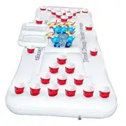 6 FT Inflatable Pong Game Table for Pool Lounge, Floating Party Barge for