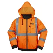 Cordova J220-5XL Reptyle Type R, Class III, Orange Bomber Jacket, PU Coated...