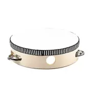 Handheld Drum Birch Wooden Tambourine Drum for Church KTV Party Dancing
