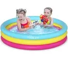 Inflatable Kiddie Pool Evajoy 58'' x 13'' Ground Swimming Pool for KidsLarge ...