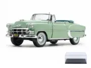 DIECAST CAR W/DISPLAY CASE 1953 CHEVY BEL AIR OPEN SURF GREEN SUN STAR 1624 1/18