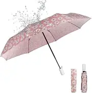 Automatic Umbrella, Double Layer 8Ribs Inverted Umbrella/Windproof Umbrella, Anti-UV Waterproof Straight Umbrella for Car Rain Outdoor Use
