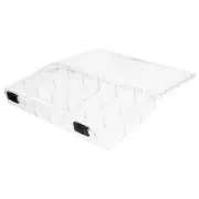 Storage Box Transparent Cube Bin Foldable Crate Nail Jewels Drawers