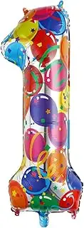 Number 1 Balloon 40 Inch Jumbo Mylar Foil Balloons Helium or Air Balloons for 1st 11 11 Birthday Party Celebration Decoration Multicolor Number 1