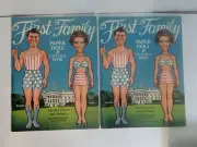 Lot 2 First Family's Reagan & Bush Paper Doll & Cut-Out Books New Old Stock +