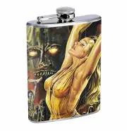 Cannibal God Vintage Poster 01R Flask 8oz Stainless Steel Hip Drinking Whiskey