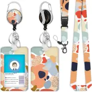 ID Badge Holder with Breakaway Lanyard, Retractable Badge Reel Heavy Duty, Cute