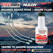 3 F+R Braided Brake Hoses BF3 Fluid for Toyota Landcruiser LJ70 RJ70 2"-3" Lift