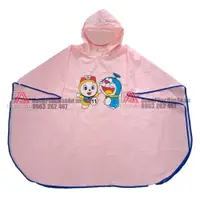 在飛比找蝦皮購物優惠-粉色蝙蝠翼雨衣印花哆啦a夢圖案-兒童防水蝙蝠翼雨衣