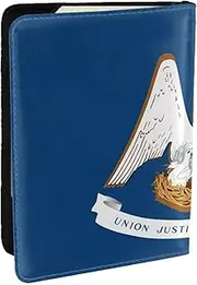 [JEJEA] Louisiana State Flag Print Travel Organizer Credit Cards Case Passport BookPassport Holder Cover Wallet forTraveling,, Black, One Size